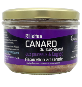 Verrine de rillettes de canard aux pruneaux et Cognac180g